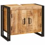 Mueble para lavabo de baño Madera maciza de Mango y Hierro