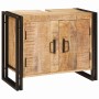 Mueble para lavabo de baño Madera maciza de Mango y Hierro