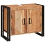 Mueble para lavabo de baño Madera maciza de Acacia y Hierro