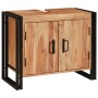 Mueble para lavabo de baño Madera maciza de Acacia y Hierro
