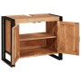 Mueble para lavabo de baño Madera maciza de Acacia y Hierro