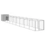 Hundezwinger aus hellgrauem verzinktem Stahl 110x1017x110cm von vidaXL, Hundehütten - Ref: Foro24-3189087, Preis: 489,17 €, R...