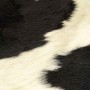 Alfombra de piel de vaca auténtica negro y blanco 180x220 cm