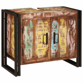 Mueble para lavabo de baño Madera maciza recuperada y hierro