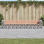Gabionen-Design-Gartenbank aus Douglasienholz, 347 x 71 x 65,5 cm von vidaXL, Gartenbänke - Ref: Foro24-3196255, Preis: 399,1...