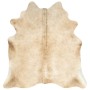 Alfombra de piel de vaca auténtica beige 180x220 cm
