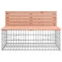 Gabionen-Design-Gartenbank aus Douglasienholz, 347 x 71 x 65,5 cm von vidaXL, Gartenbänke - Ref: Foro24-3196255, Preis: 419,8...