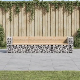 Garden bench design with solid pine wood gabions 287x71x65.5 cm by vidaXL, garden benches - Ref: Foro24-3196251, Price: 346,0...