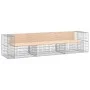 Garden bench design with solid pine wood gabions 287x71x65.5 cm by vidaXL, garden benches - Ref: Foro24-3196251, Price: 346,0...