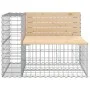 Garden bench design with solid pine wood gabions 287x71x65.5 cm by vidaXL, garden benches - Ref: Foro24-3196251, Price: 346,0...