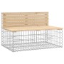 Gartenbank Design Gabion massives Kiefernholz 287x71x65,5 cm von vidaXL, Gartenbänke - Ref: Foro24-3196251, Preis: 334,53 €, ...