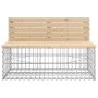 Garden bench design with solid pine wood gabions 287x71x65.5 cm by vidaXL, garden benches - Ref: Foro24-3196251, Price: 346,0...