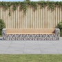 Gabion design garden bench solid pine wood 347x71x65.5 cm by vidaXL, garden benches - Ref: Foro24-3196254, Price: 399,81 €, D...