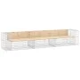 Banco jardín diseño gaviones madera maciza pino 347x71x65,5 cm de vidaXL, Bancos de jardín - Ref: Foro24-3196254, Precio: 414...