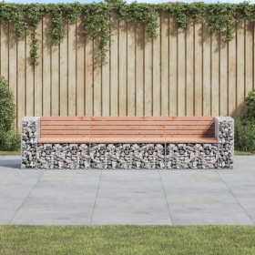 Gabion design garden bench Douglas fir wood 287x71x65.5cm by vidaXL, garden benches - Ref: Foro24-3196252, Price: 343,57 €, D...