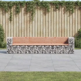 Gabion design garden bench Douglas fir wood 287x71x65.5cm by vidaXL, garden benches - Ref: Foro24-3196252, Price: 344,54 €, D...