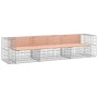 Gabion design garden bench Douglas fir wood 287x71x65.5cm by vidaXL, garden benches - Ref: Foro24-3196252, Price: 343,79 €, D...