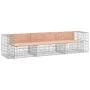 Gabionen-Design-Gartenbank aus Douglasienholz, 287 x 71 x 65,5 cm von vidaXL, Gartenbänke - Ref: Foro24-3196252, Preis: 343,3...