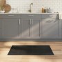 Alfombra rectangular bambú negro 60x100 cm
