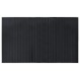 Alfombra rectangular bambú negro 60x100 cm