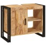 Mueble para lavabo de baño Madera maciza de Mango y Hierro