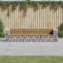 Gartenbank mit Gabionen aus imprägniertem Kiefernholz 287x71x65,5 cm von vidaXL, Gartenbänke - Ref: Foro24-3196253, Preis: 36...