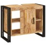 Mueble para lavabo de baño Madera maciza de Mango y Hierro