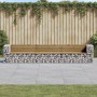 Banco jardín con gaviones madera pino impregnada 347x71x65,5 cm von vidaXL, Gartenbänke - Ref: Foro24-3196256, Preis: 417,16 ...