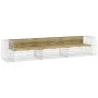 Banco jardín con gaviones madera pino impregnada 347x71x65,5 cm by vidaXL, garden benches - Ref: Foro24-3196256, Price: 438,9...