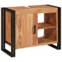 Mueble para lavabo de baño Madera maciza de Acacia y Hierro