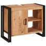Mueble para lavabo de baño Madera maciza de Acacia y Hierro