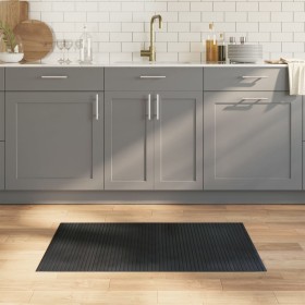 Alfombra rectangular bambú gris 60x100 cm