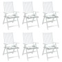 Chair cushions 6 pcs fabric leaf print 50x50x3 cm by vidaXL, Cushions for chairs and sofas - Ref: Foro24-361088, Price: 33,46...