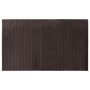 Alfombra rectangular bambú marrón oscuro 60x100 cm
