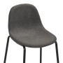 Hochtisch- und Hocker-Set, 5-teilig, dunkelgrauer Stoff von vidaXL, Möbelsets für Küchen und Esszimmer - Ref: Foro24-279956, ...