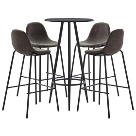 High table and 5-piece dark gray fabric stools. by vidaXL, Furniture sets for kitchens and dining rooms - Ref: Foro24-3051126...