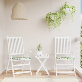 Cojines para silla de jardín 2 uds tela multicolor 50x50x3 cm