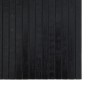 Alfombra rectangular bambú negro 70x100 cm