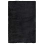 Alfombra peluda de pelo largo NAVARRA negra 130x200cm poliéster