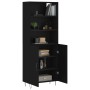 Aparador alto madera contrachapada negro 69,5x34x180 cm de vidaXL, Aparadores - Ref: Foro24-3189246, Precio: 136,85 €, Descue...