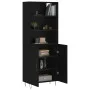Aparador alto madera contrachapada negro 69,5x34x180 cm de vidaXL, Aparadores - Ref: Foro24-3189246, Precio: 134,59 €, Descue...