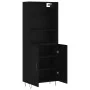 Aparador alto madera contrachapada negro 69,5x34x180 cm de vidaXL, Aparadores - Ref: Foro24-3189246, Precio: 134,59 €, Descue...