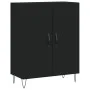 Aparador alto madera contrachapada negro 69,5x34x180 cm de vidaXL, Aparadores - Ref: Foro24-3189246, Precio: 134,59 €, Descue...