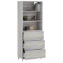 Aparador alto madera contrachapada gris sonoma 69,5x34x180 cm de vidaXL, Aparadores - Ref: Foro24-3189363, Precio: 158,53 €, ...