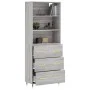 High sideboard sonoma gray plywood 69.5x34x180 cm by vidaXL, Sideboards - Ref: Foro24-3189363, Price: 146,75 €, Discount: %