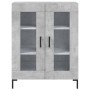 Aparador alto madera contrachapada gris hormigón 69,5x34x180 cm de vidaXL, Aparadores - Ref: Foro24-3189321, Precio: 141,95 €