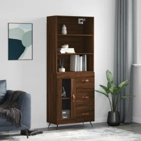 Hohes Sideboard aus braunem Eichensperrholz, 69,5 x 34 x 180 cm von vidaXL, Sideboards - Ref: Foro24-3189484, Preis: 151,46 €...