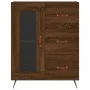 Aparador alto madera contrachapada marrón roble 69,5x34x180 cm de vidaXL, Aparadores - Ref: Foro24-3189484, Precio: 151,26 €,...