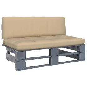 Garden ottoman made of gray impregnated pine wood pallets by vidaXL, Modular outdoor sofas - Ref: Foro24-3066484, Price: 121,...
