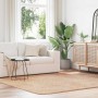Alfombra peluda de pelo largo NAVARRA beige 200x200cm poliéster